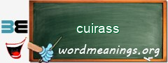 WordMeaning blackboard for cuirass
